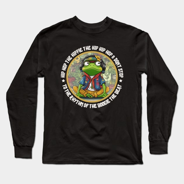 Hip Hop the Hippie the hip hop frog Long Sleeve T-Shirt by Teessential